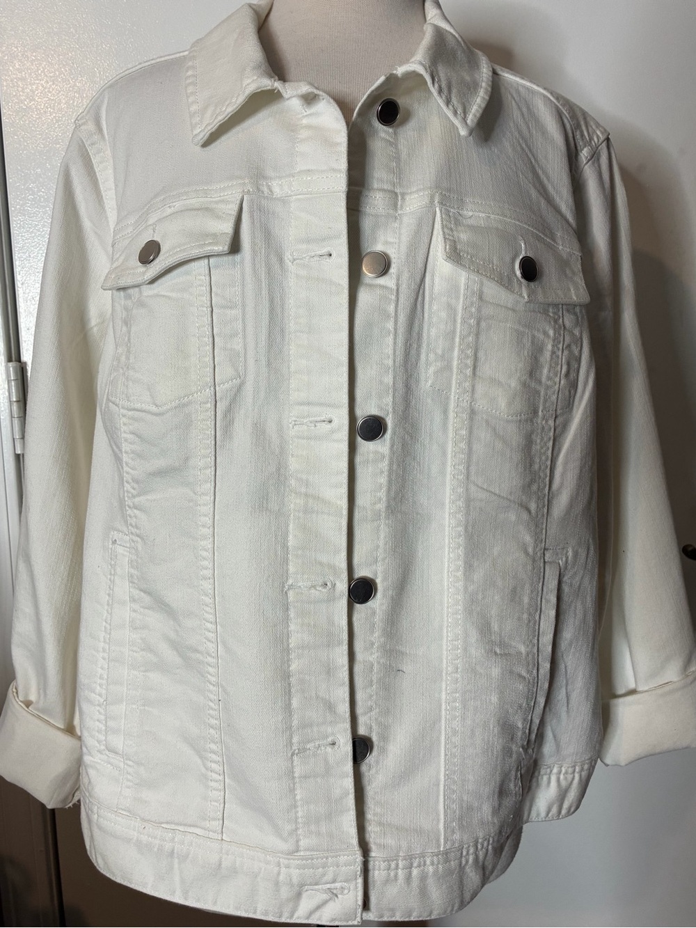 Women's White Denim Jacket